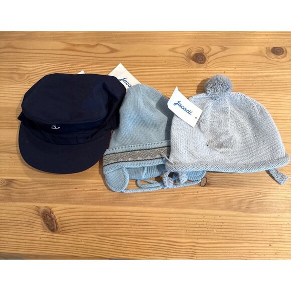 Jacadi Hat bundle boys 9 months knit winter and sun hat JW - Picture 1 of 9